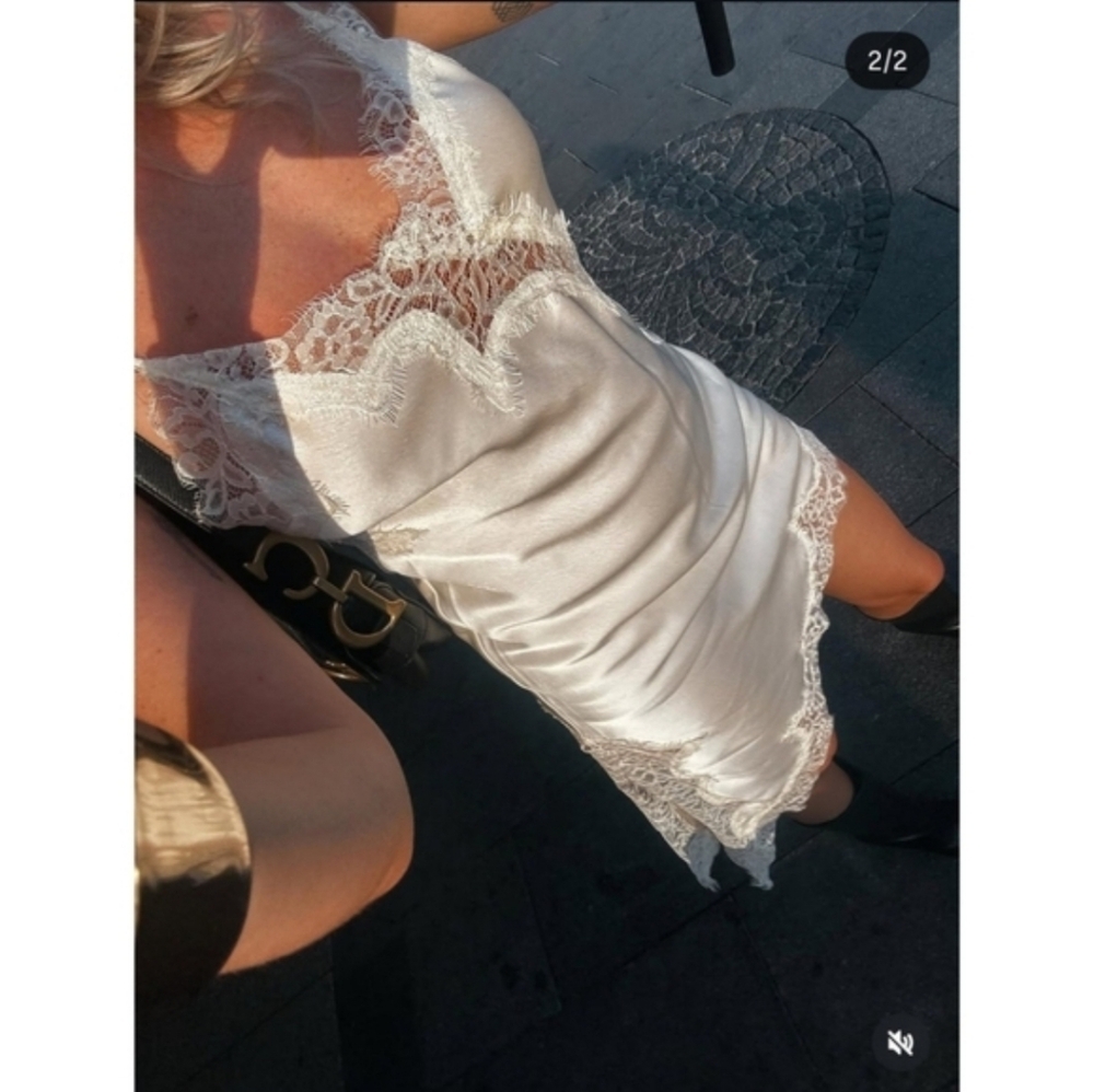 ZARA ASYMMETRIC LACE DRESS Size XS - Picture 11 of 16